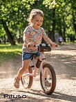 PITUSO Беговел Jett,колеса 14",сумка на руле, Pink/Розовый