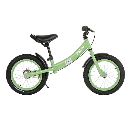 PITUSO Беговел Pulsar, колеса AIR 14", тормоз, подножка,Green matt/Зеленый матовый 