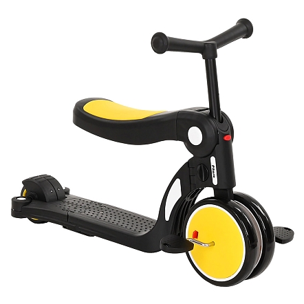PITUSO Самокат трехколесный HD-200B, родительская ручка, 5 в 1 Yellow/Желтый