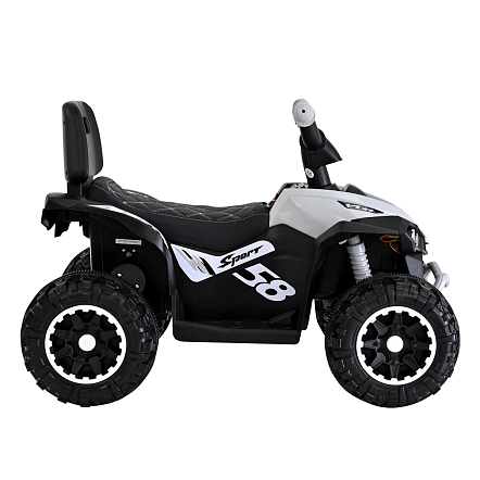 PITUSO Электроквадроцикл 491B 6V/4,5Ah,20W*1,колеса пласт,свет,муз,67*43*50см,Grey+White/Серо-белый