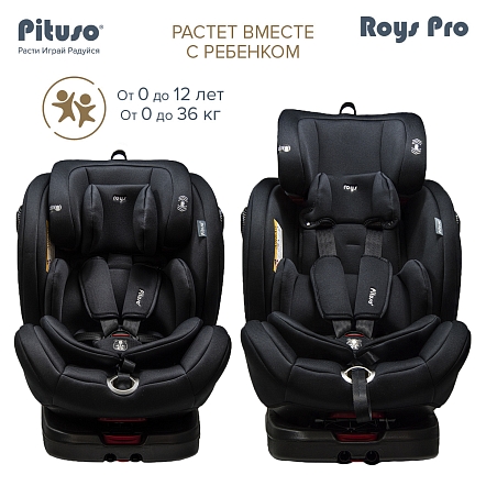 Pituso Удерживающее устройство для детей 0-36 кг Roys Black,Black Inlay/Черный,Черный вкладыш