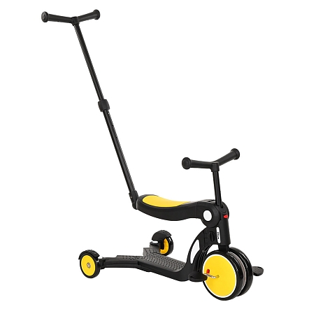 PITUSO Самокат трехколесный HD-200B, родительская ручка, 5 в 1 Yellow/Желтый