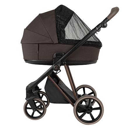ROAN Коляска 2 в1 Sol Luxury короб + прогулка Turkish Coffe/Bronze/руч.Capp/к.Capp(2 места)