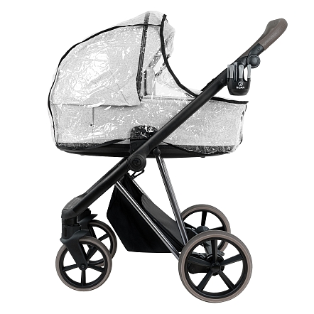 ROAN Коляска 2 в1 Sol Luxury короб + прогулка Pixel/Light/Nickel/руч.Cappuccino/к.Cappuccin(2 места)