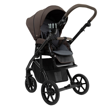 ROAN Коляска 2 в1 Bass Next  короб + прогулка Turkish Coffe/Black/руч.Cappuccino(2 места)