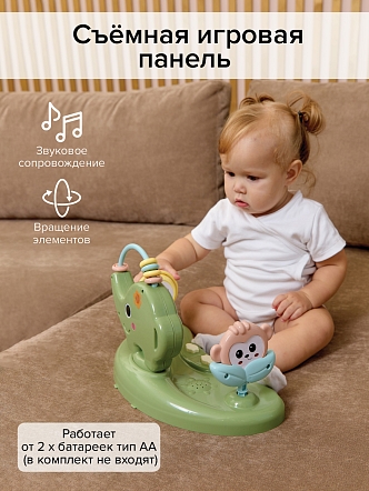 BAMBOLA Ходунки Elephant (круглые) (6 силик.кол,игр.,муз) 7 шт/уп (64*64*56) Green/Зеленый