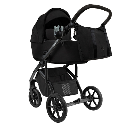 ROAN Коляска 2 в1 Bass Next  короб + прогулка Caviar Black/Black/руч.Black(2 места)