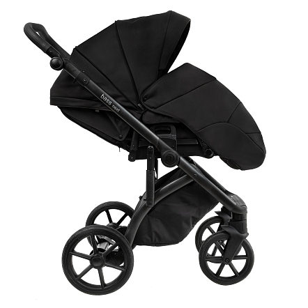ROAN Коляска 2 в1 Bass Next  короб + прогулка Caviar Black/Black/руч.Black(2 места)