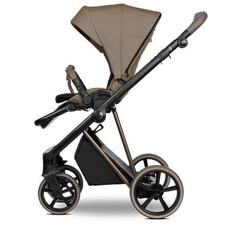 ROAN Коляска 2 в1 Sol Luxury короб + прогулка Mocha Mousse/Bronze/руч.Capp/к.Capp(2 места)