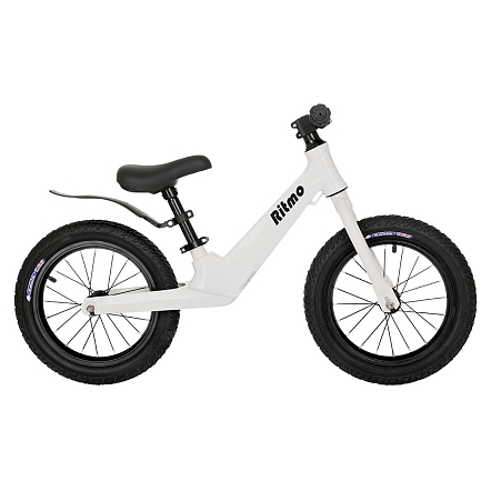 PITUSO Беговел Ritmo, Magnesium, колеса AIR 14", заднее крыло, White/Белый