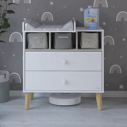 PITUSO Комод серия Kids Luxor ЛДСП Черный-кашемир