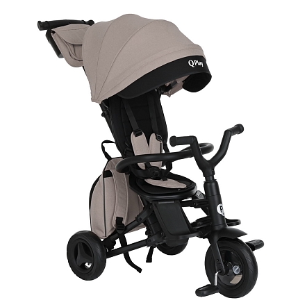QPlay Велосипед трехколесный NOVA +, Grey/black/cеро-черный