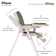 PITUSO Стул для кормления Olimp Dark Green/Темно-зеленый, ECO-кожа,вкладыш