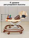 BAMBOLA Ходунки Оазис (7 силик.колес,игрушки,муз) 6 шт/уп (65*59*55) Coffee/Кофе