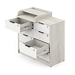 **PITUSO Комод серия Kids Optimum ЛДСП Сосна касцина-белый премиум (2 места)
