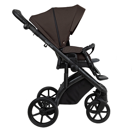 ROAN Коляска 2 в1 Bass Next  короб + прогулка Turkish Coffe/Black/руч.Cappuccino(2 места)