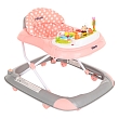 PITUSO Ходунки Пчёлка (8 силик.колес,игр.муз.панель,2стоппера) Pink/Grey Серый/коралл (уп/1шт)