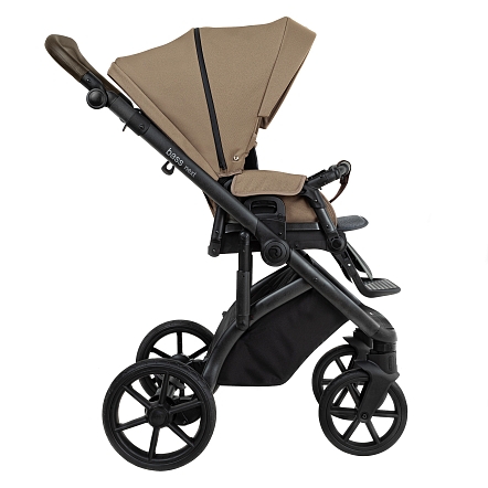 ROAN Коляска 2 в1 Bass Next короб + прогулка Mocha Mousse/Black/руч.Cappuccino(2 места)