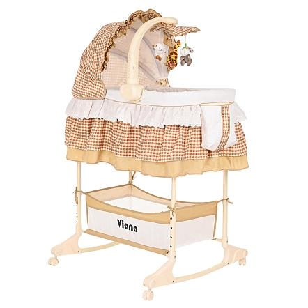 PITUSO Колыбель 3 в 1 Viana на колёсах Cage Beige/бежевый