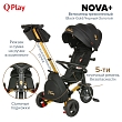 QPlay Велосипед трехколесный NOVA +, Black-Gold/Черный-Золотой