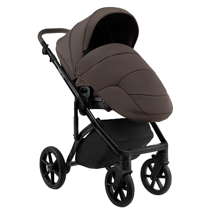 ROAN Коляска 2 в1 Bass Next  короб + прогулка Turkish Coffe/Black/руч.Cappuccino(2 места)