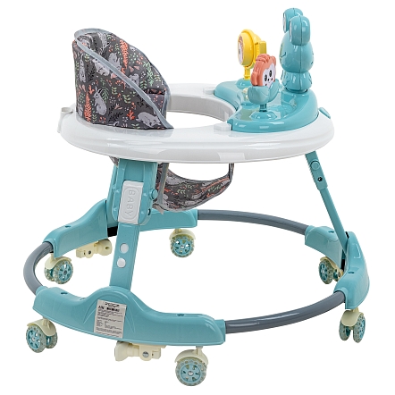 BAMBOLA Ходунки Froggy (круглые) (6 силик.кол,игр.,муз) 7 шт/уп (64*64*56) Blue/Нежно-голубой