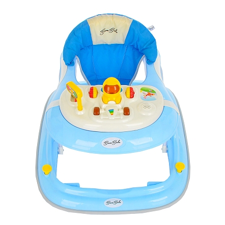 **BAMBOLA Ходунки Юный гонщик (7 силик.колес,игрушки,муз) 4 шт/уп (73*63*53) Blue/Голубой