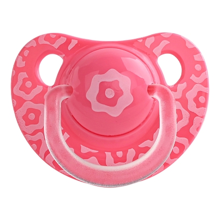 PITUSO Пустышка силиконовая + держатель размер L (6м+) Pink (Розовый) (уп/24шт)