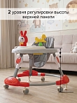 BAMBOLA Ходунки Зайчик (круглые) (6 силик.кол,игр.,муз) 6 шт/уп (67*67*55) Red/Красный