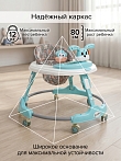 BAMBOLA Ходунки Роджер (круглые) (6 силик.кол,игр.,муз) 7 шт/уп (64*64*56) Blue/Нежно-голубой