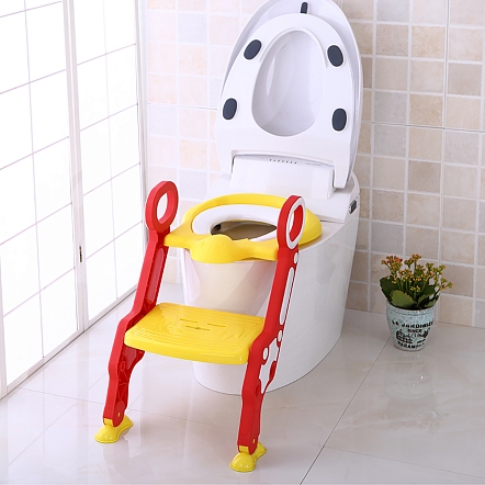 PITUSO Сиденье для унитаза с лесенкой и ручками Yellow/Желтый,35*45*63,5см (уп/6 шт)