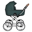 ROAN Коляска 1 в1 Bass Next Classic короб Pacific Green/Chrome/d14/руч.Коричневый  (2 места)