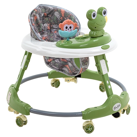 BAMBOLA Ходунки Froggy (круглые) (6 силик.кол,игр.,муз) 7 шт/уп (64*64*56) Green/Зеленый