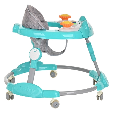 BAMBOLA Ходунки Amigo (круглые) (6 силик.кол,игр.,муз) 6 шт/уп (70*70*60) Green/Зеленый