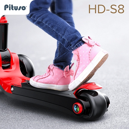PITUSO Самокат трехколесный HD-S8, 2в1 Red/Красный, 4 шт. в коробке