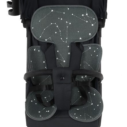 PITUSO коляска детская PERA (прогулочная)Black New/рама carbon/PU(блок колес)