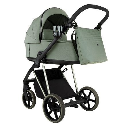ROAN Коляска 2 в1 Sol Luxury короб + прогулка Sage Green/Sage/руч.Black/к.Sage(2 места)