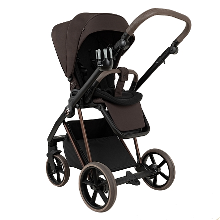 ROAN Коляска 2 в1 Sol Luxury короб + прогулка Turkish Coffe/Bronze/руч.Capp/к.Capp(2 места)