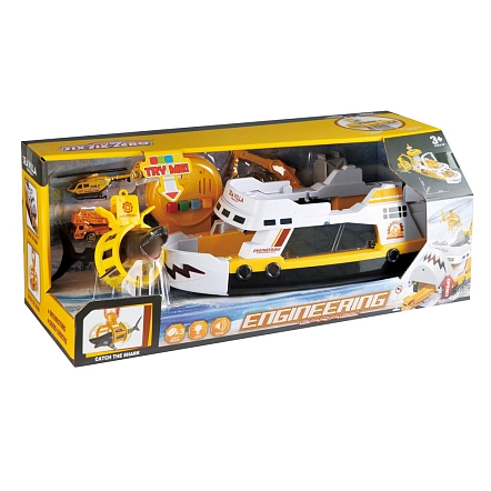 **PITUSO Игровой набор Транспортный корабль-парковка Engineering 39*13.5*27см (уп/12 шт)