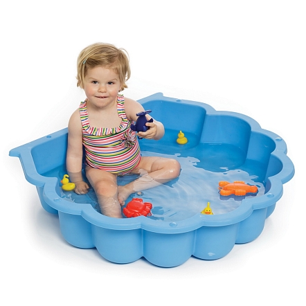 PARADISO TOYS Песочница с крышкой Ракушка (87 x 78 x 20h) голубой