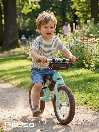 PITUSO Беговел Jett,колеса 14",сумка на руле, Light Green/Св.зеленый