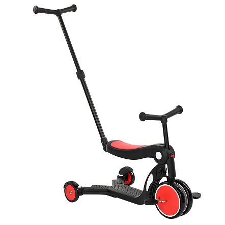 PITUSO Самокат трехколесный HD-200B, родительская ручка, 5 в 1 Red/Красный