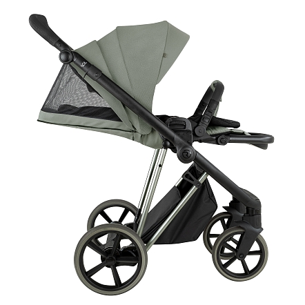 ROAN Коляска 2 в1 Sol Luxury короб + прогулка Sage Green/Sage/руч.Black/к.Sage(2 места)