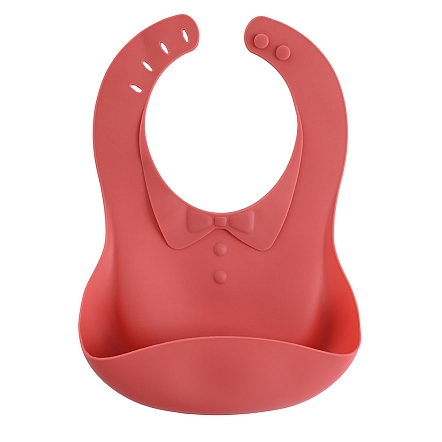**PITUSO Нагрудник мягкий Red/Коралл,32*23 см (уп/80шт)