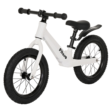 PITUSO Беговел Ritmo, Magnesium, колеса AIR 14", заднее крыло, White/Белый