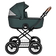 ROAN Коляска 1 в1 Bass Next Classic короб Pacific Green/12d/ руч.Коричневый  (2 места)