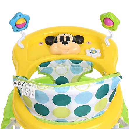 **BAMBOLA Ходунки Микки (8 пласт.колес,игрушки,муз) 7 шт/уп (67*55*57) Green/Лайм