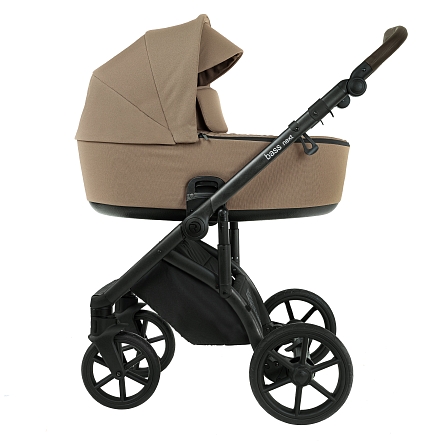 ROAN Коляска 2 в1 Bass Next короб + прогулка Mocha Mousse/Black/руч.Cappuccino(2 места)