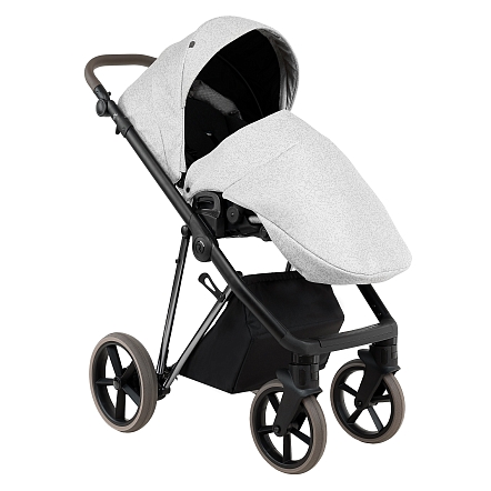 ROAN Коляска 2 в1 Sol Luxury короб + прогулка Pixel/Light/Nickel/руч.Cappuccino/к.Cappuccin(2 места)