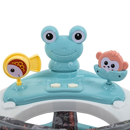 BAMBOLA Ходунки Froggy (круглые) (6 силик.кол,игр.,муз) 7 шт/уп (64*64*56) Blue/Нежно-голубой